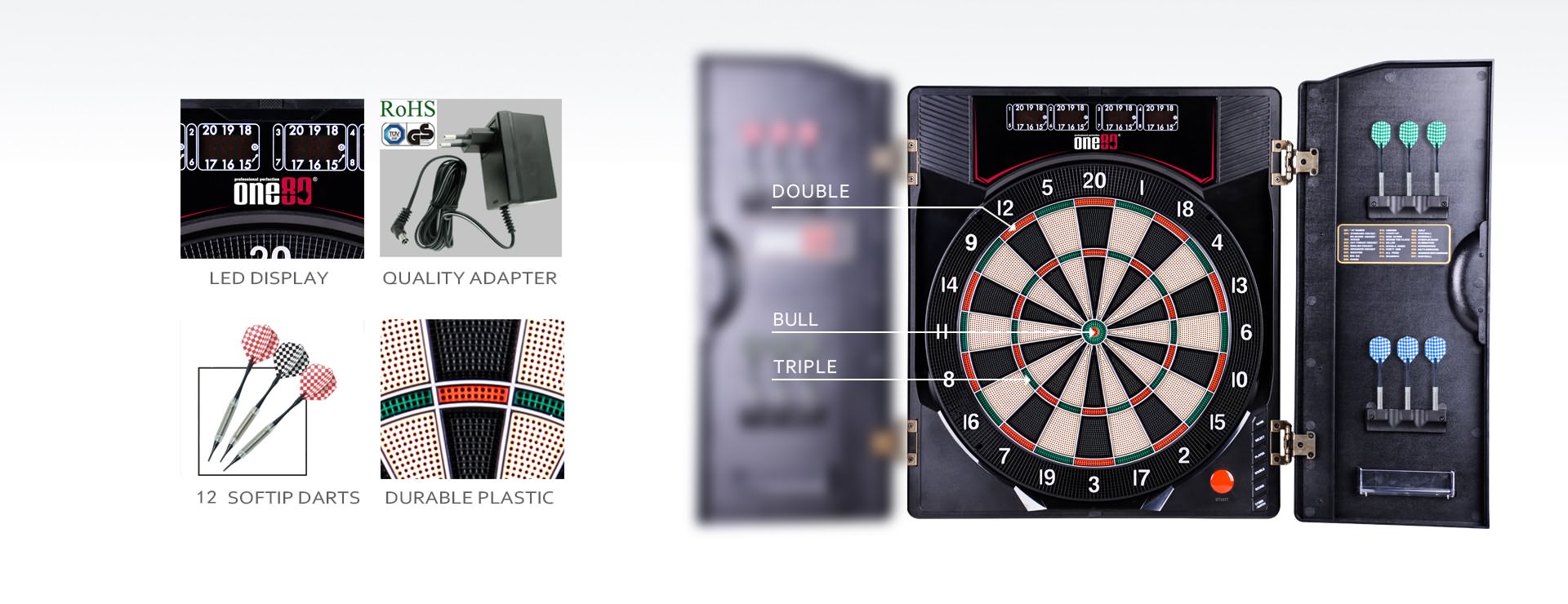 SOFTIP DARTBOARD: DELUXE II ELECTRONIC DARTBOARD